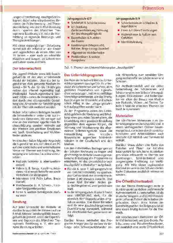 Vorschauseite 2: bauchgefühl - Essstörungen bei Jugendlichen präventiv begegnen