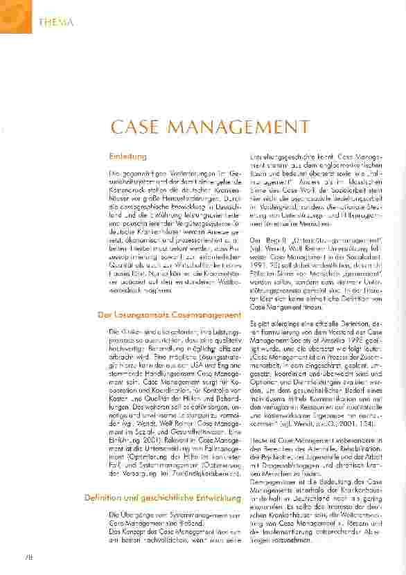 Vorschauseite 1: CASE MANAGEMENT