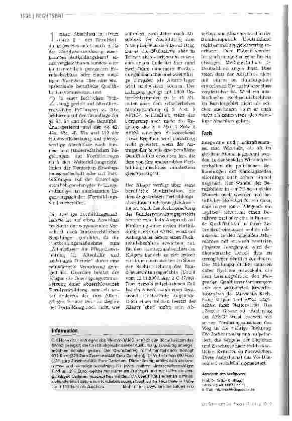 Vorschauseite 3: Die Förderung der beruflichen Weiterbildung in der Pflege