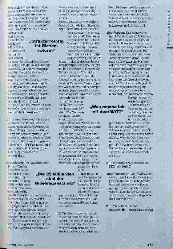 Vorschauseite 3: Jetzt geht die Arbeit erst richtig los DRGs auch für den ambulanten Bereich anpassen?