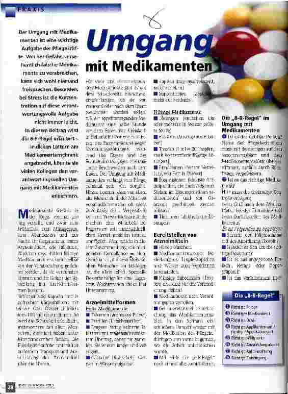 Vorschauseite 1: Umgang mit Medikamenten