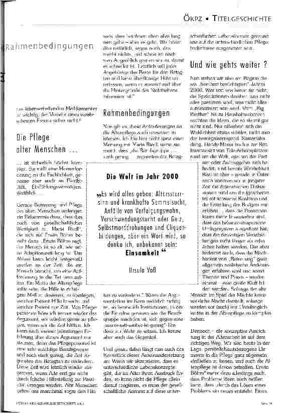 Vorschauseite 2: Alter & Gesellschaft Im Alter werden wir wesentlich bestimmt von gesellschaftlichen Rahmenbedingungen
