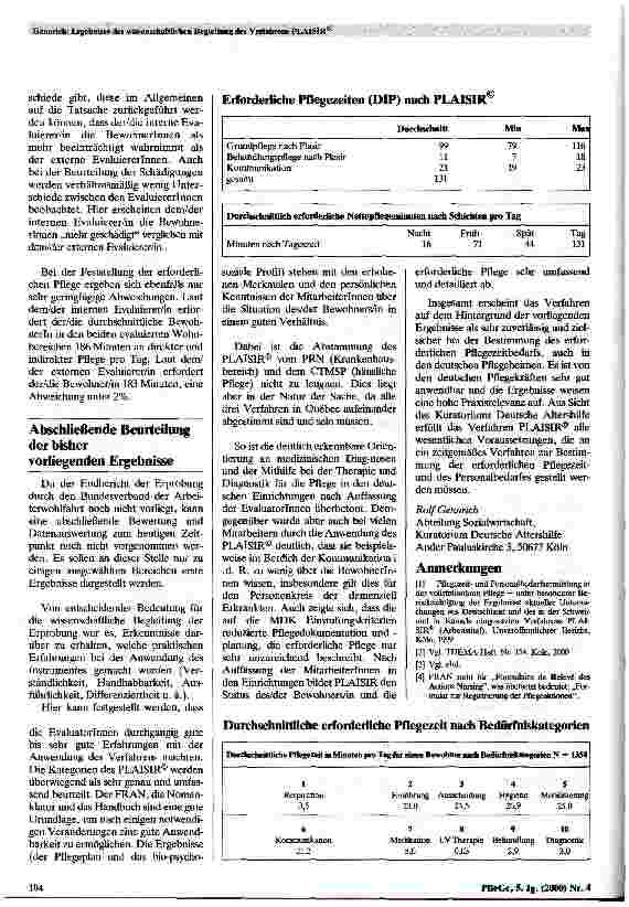 Vorschauseite 4: Ergebnisse der wissenschaftlichen Begleitung des Verfahrens PLAISIR