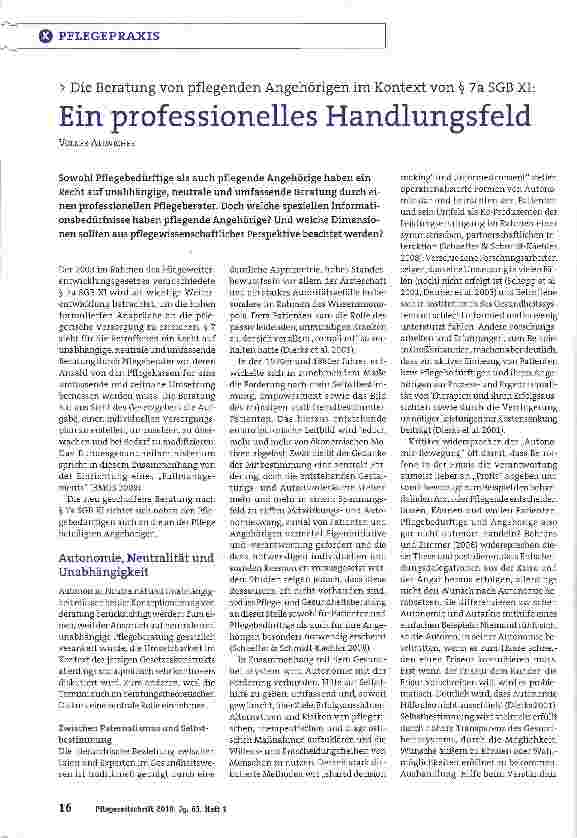 Vorschauseite 1: Ein professionelles Handlungsfeld