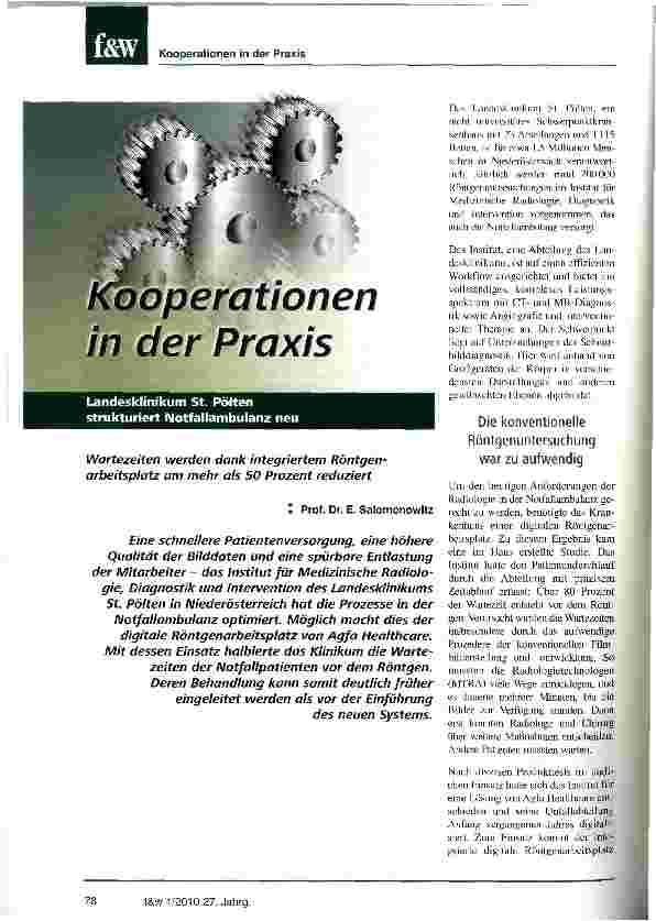 Vorschauseite 1: Kooperationen in der Praxis