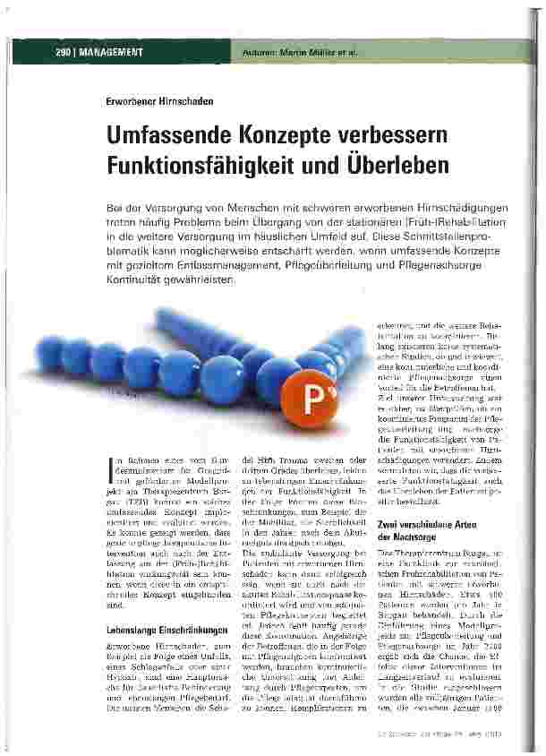 Vorschauseite 1: Umfassende Konzepte verbessern Funktionsfähigkeit und Überleben