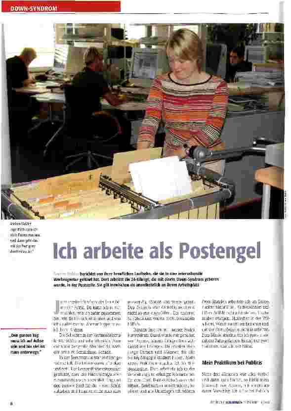 Vorschauseite 1: Ich arbeite als Postengel
