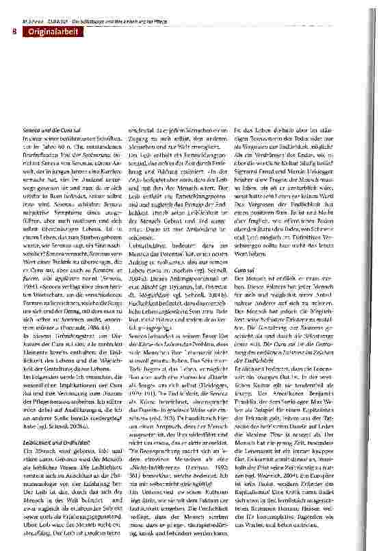 Vorschauseite 2: CURA SUI - Die Selbstsorge und ihre Beziehung zur Pflege