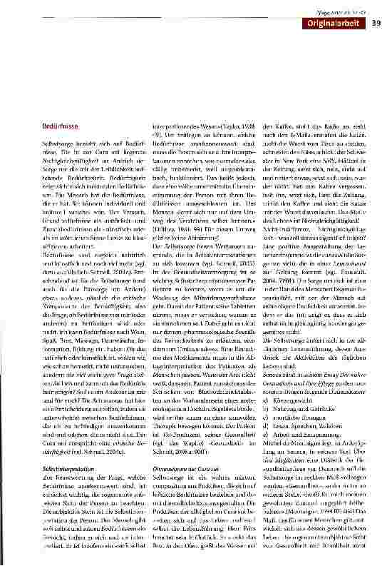 Vorschauseite 3: CURA SUI - Die Selbstsorge und ihre Beziehung zur Pflege
