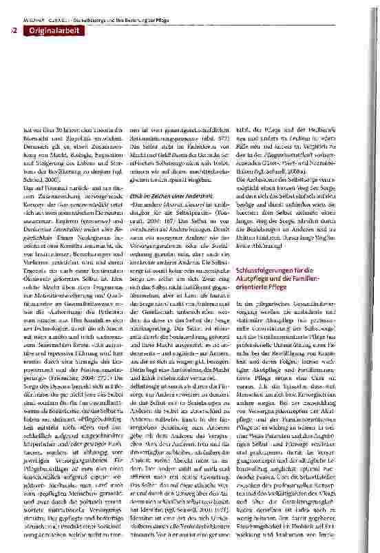 Vorschauseite 6: CURA SUI - Die Selbstsorge und ihre Beziehung zur Pflege