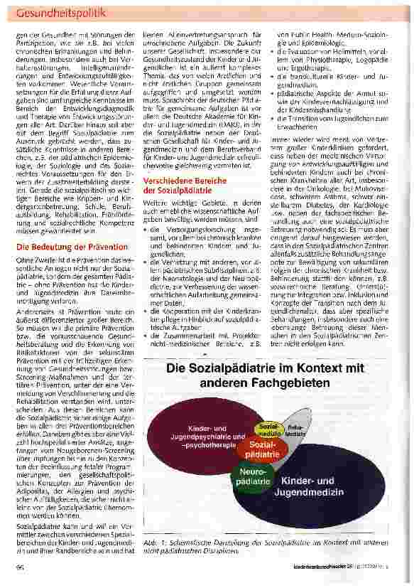 Vorschauseite 3: Möglichkeiten und Grenzen der Sozialpädiatrie in Deutschland