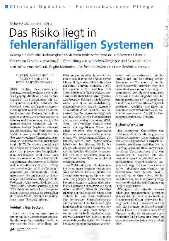 Vorschauseite 1: Das Risiko liegt in fehleranfälligen Systemen