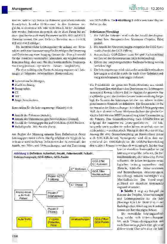 Vorschauseite 4: Kennzahlen zur Steuerung und Optimierung radiologischer Abteilun gen und Praxen (Imaging Center)