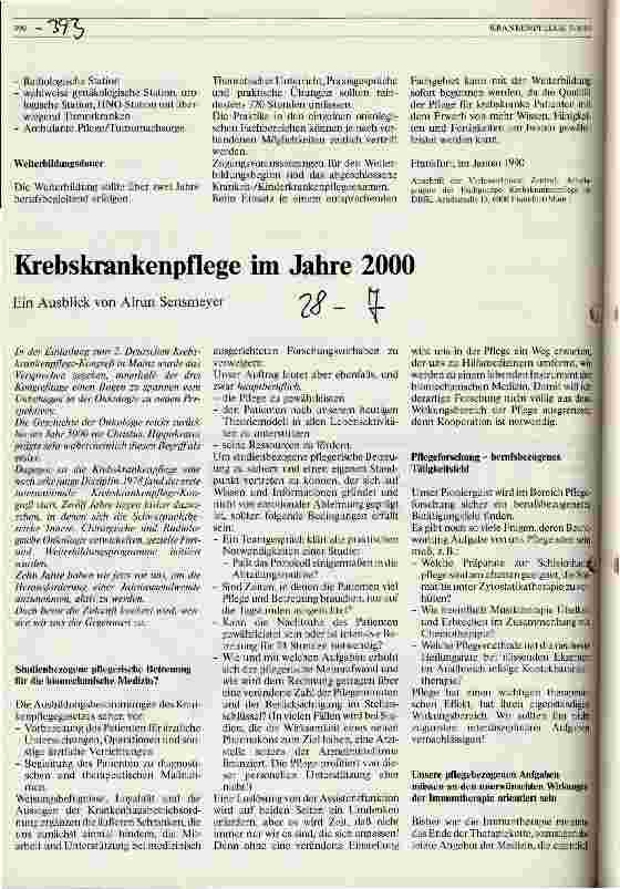 Vorschauseite 4: Krankenund Kinderkrankenpflege in der Onkologie