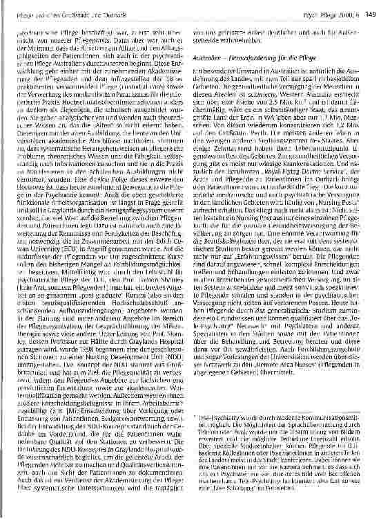 Vorschauseite 4: Pflege zwischen Großstadt und Outback Bericht über die psychiatrische Pflege im australischen Bundesstaat Western Australia