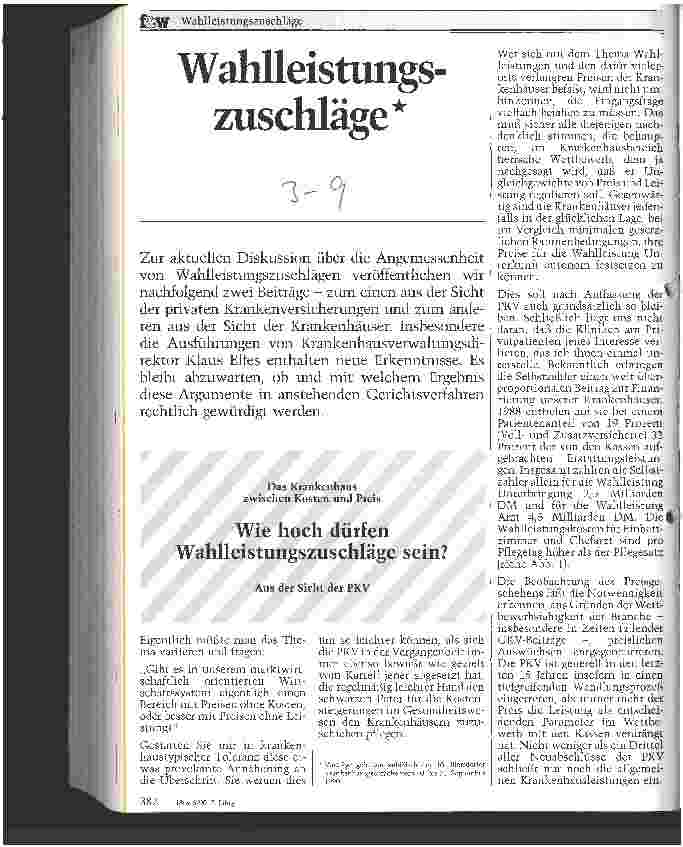 Vorschauseite 1: Wahlleistungszuschläge Wie hoch dürfen Wahlleistungszuschläge sein?