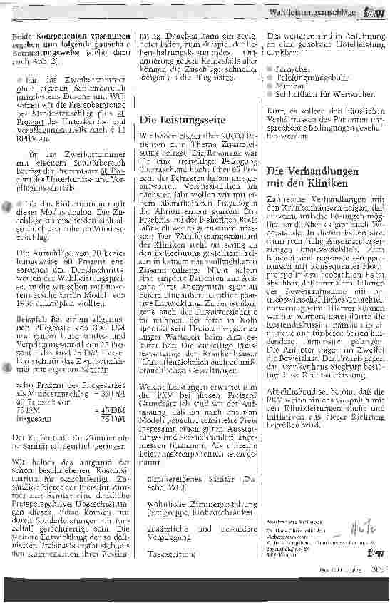 Vorschauseite 4: Wahlleistungszuschläge Wie hoch dürfen Wahlleistungszuschläge sein?