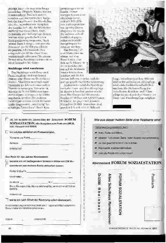 Vorschauseite 3: Küche - Kinder - Kranke - Aktuelle Situation in Familienpflege Fehlende Anerkennung trotz wachsenden Bedarfs