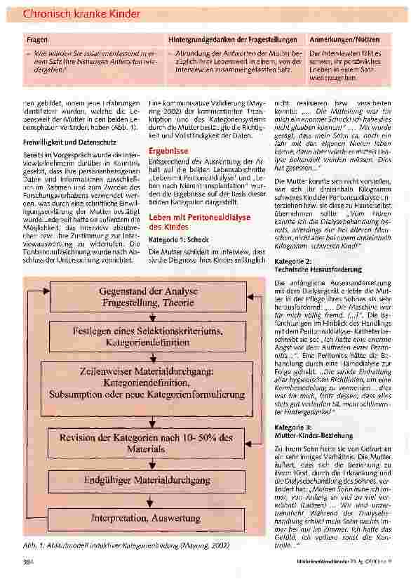 Vorschauseite 5: Die veränderte Lebenswelt pflegender Mütter von Kindern mit chronischer NierenerkrankungEine Einzelfallanalyse