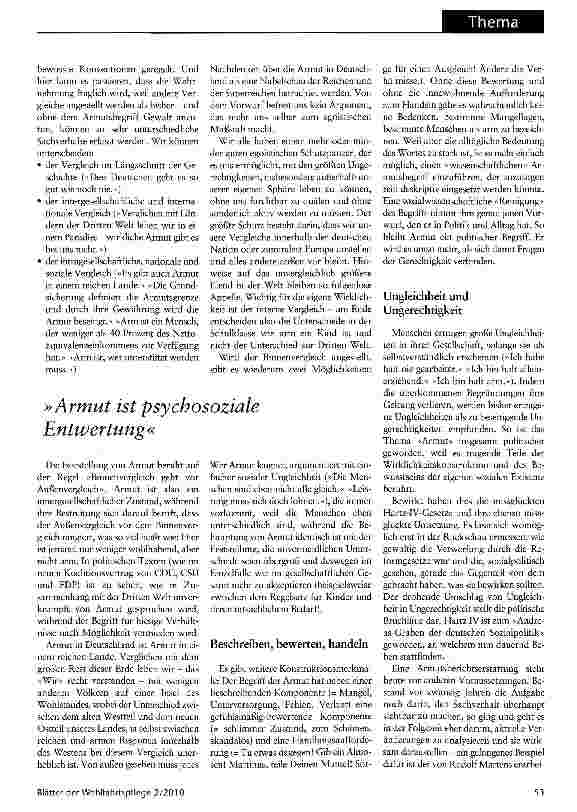 Vorschauseite 3: Armut ist relativ, aber wirklich