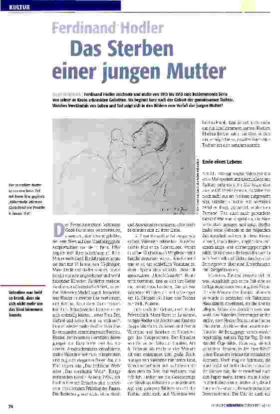Vorschauseite 1: Das Sterben einer jungen Mutter