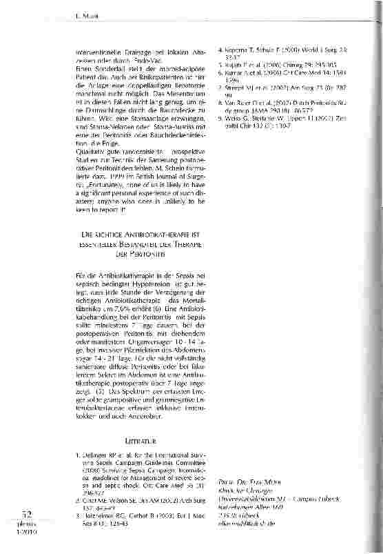 Vorschauseite 3: OPERATIVE FOKUSSANIERUNG -WAS IST „ BEST EVIDENCE?