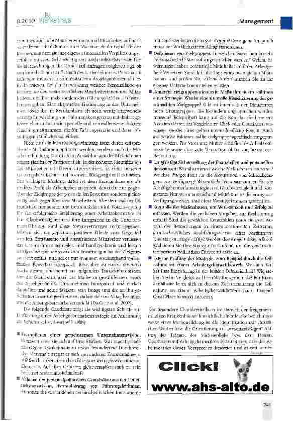 Vorschauseite 3: Arbeitgebermarkenstrategie im Krankenhaus