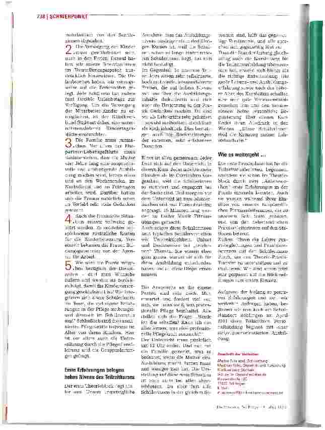 Vorschauseite 3: Pflege in Teilzeit erlernen