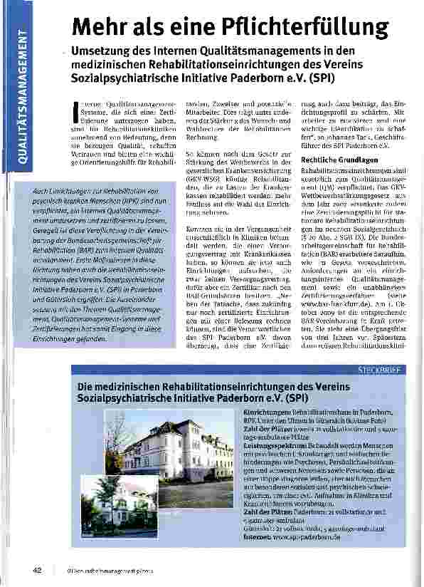 Vorschauseite 1: Mehr als eine Pflichterfüllung