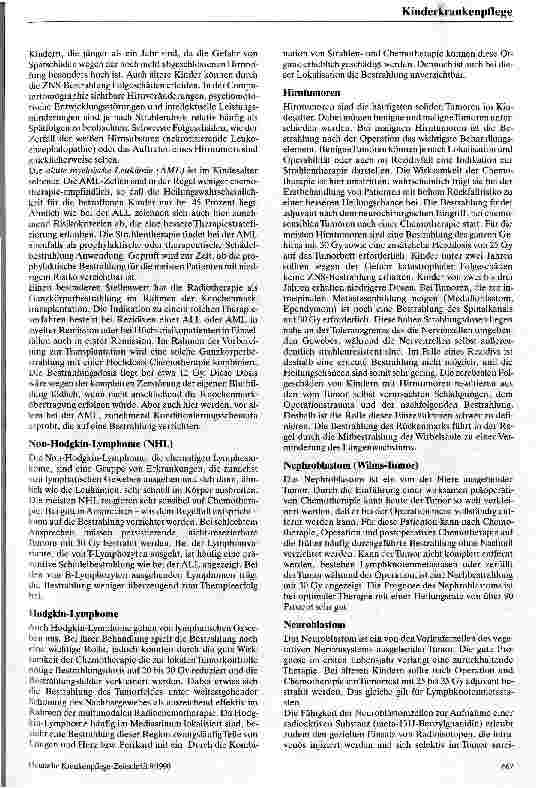 Vorschauseite 3: Indikationen zur Strahlentherapie aus der Sicht der pädiatrischen Onkologie