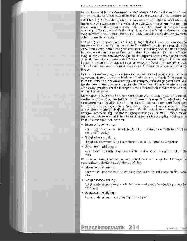 Vorschauseite 2: Auswertung von Lehrund Lernsoftware im biound sozialwissenschaftlichen Bereich