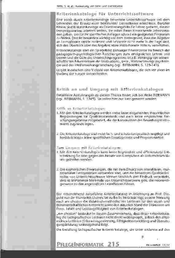 Vorschauseite 3: Auswertung von Lehrund Lernsoftware im biound sozialwissenschaftlichen Bereich