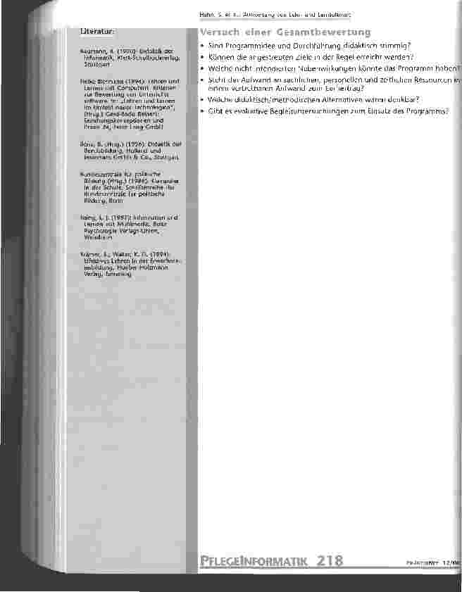 Vorschauseite 6: Auswertung von Lehrund Lernsoftware im biound sozialwissenschaftlichen Bereich