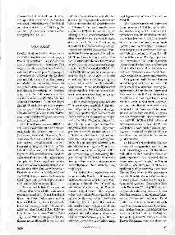 Vorschauseite 4: Wirkung verschiedener Wundspüllösungen auf MRSA-Biofilme in Wunden im Tiermodell (Schwein)