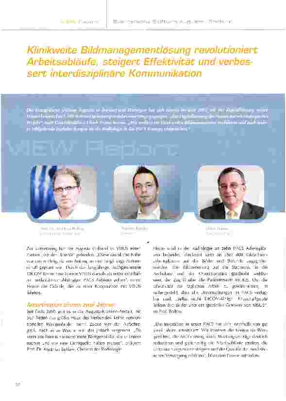 Vorschauseite 1: Klinikweite Bildmanagementlösung revolutioniert Arbeitsabläufe, steigert Effektivität und verbessert interdisziplinäre Kommunikation