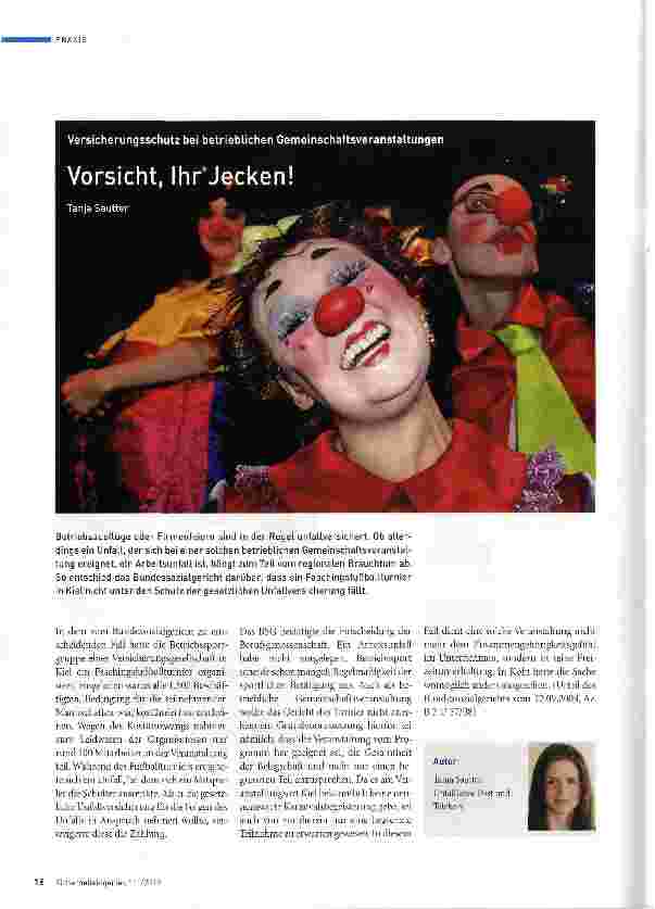Vorschauseite 1: Vorsicht, Ihr Jecken!
