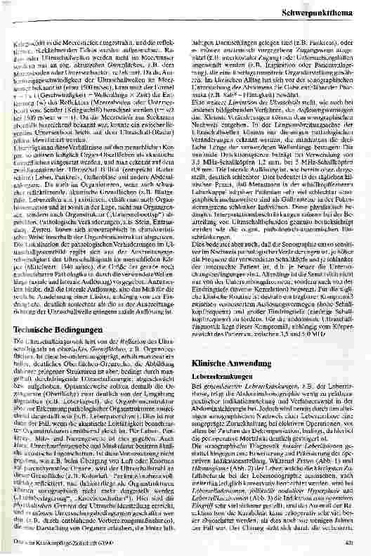 Vorschauseite 2: Stellenwert der sonographischen Diagnostik in der Abdominalchirurgie