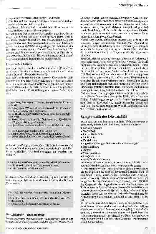 Vorschauseite 2: Chancen und Grenzen einer integrativen stationären Psychotherapie von dissozialen Jugendlichen
