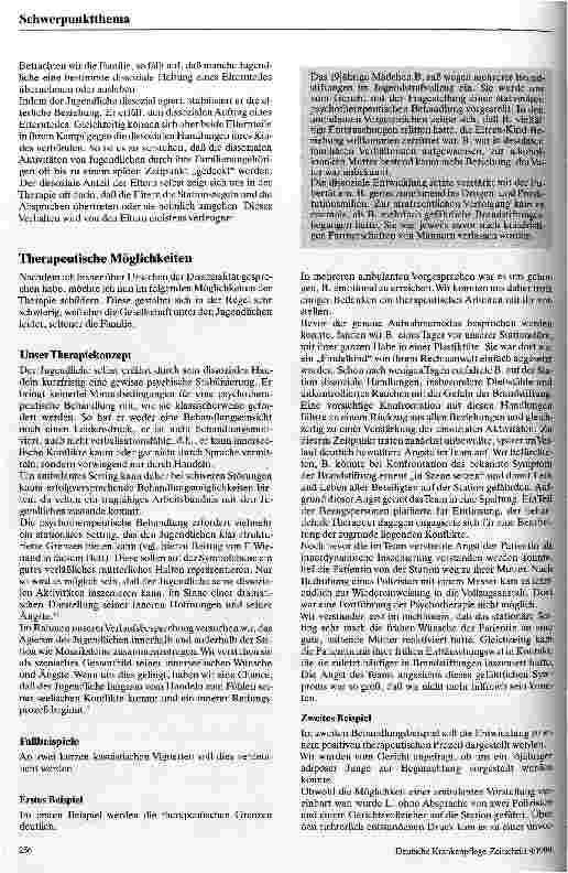 Vorschauseite 3: Chancen und Grenzen einer integrativen stationären Psychotherapie von dissozialen Jugendlichen
