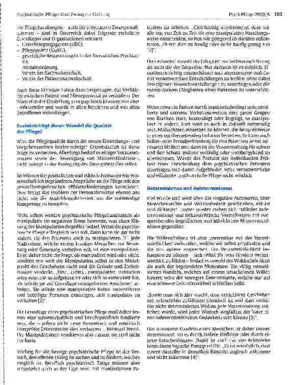 Vorschauseite 2: Psychiatrische Pflege: Vom Zwang zur Ordnung Gedanken zum Zwangbegriff in der psychiatrischen Pflege
