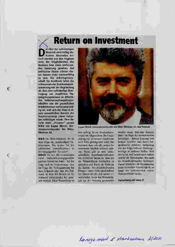 Vorschauseite 1: Return on Investment