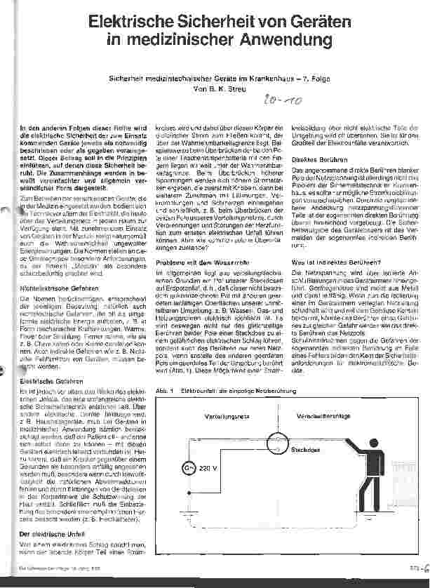 Vorschauseite 1: Elektrische Sicherheit von Geräten in medizinischer Anwendung