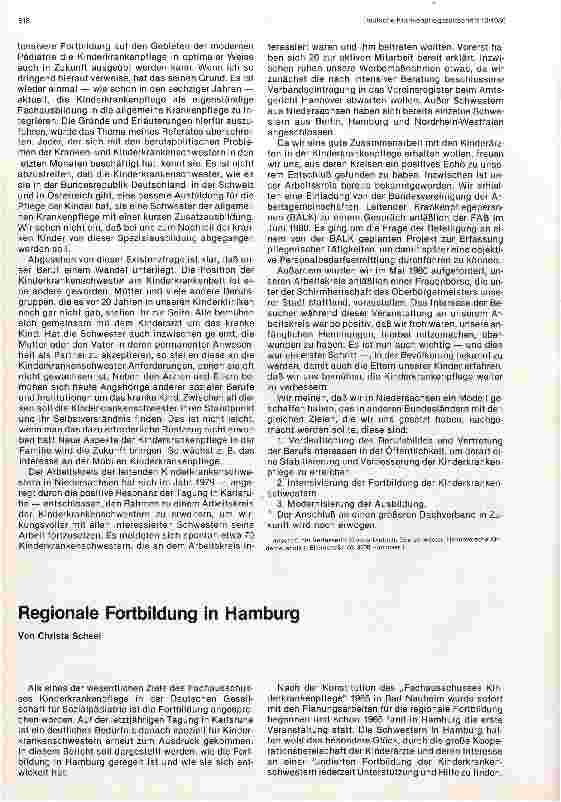 Vorschauseite 2: Berufspolitik der Kinderkrankenschwestern Arbeitskreis der Kinderkrankenschwestern in Niedersachsen