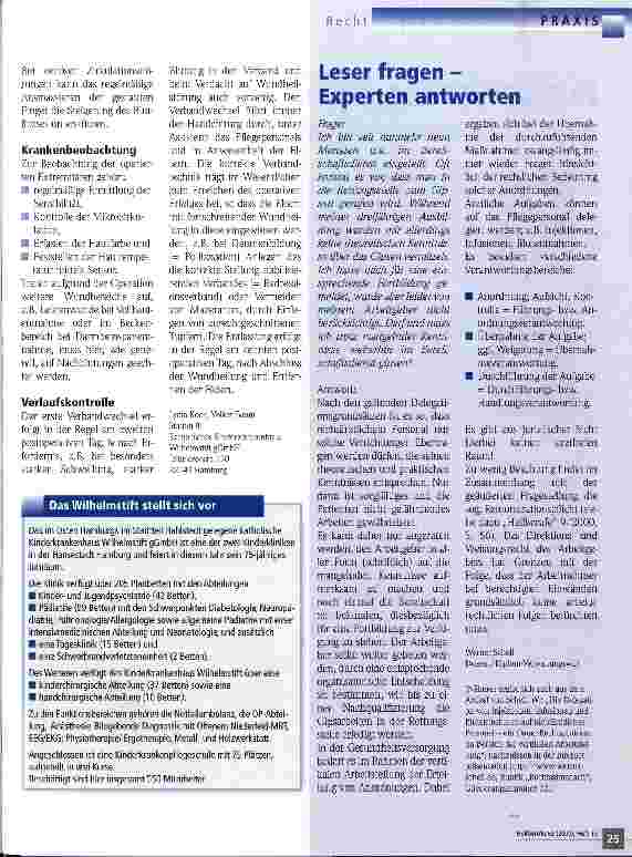 Vorschauseite 2: Pflegemaßnahmen in der Handchirurgie