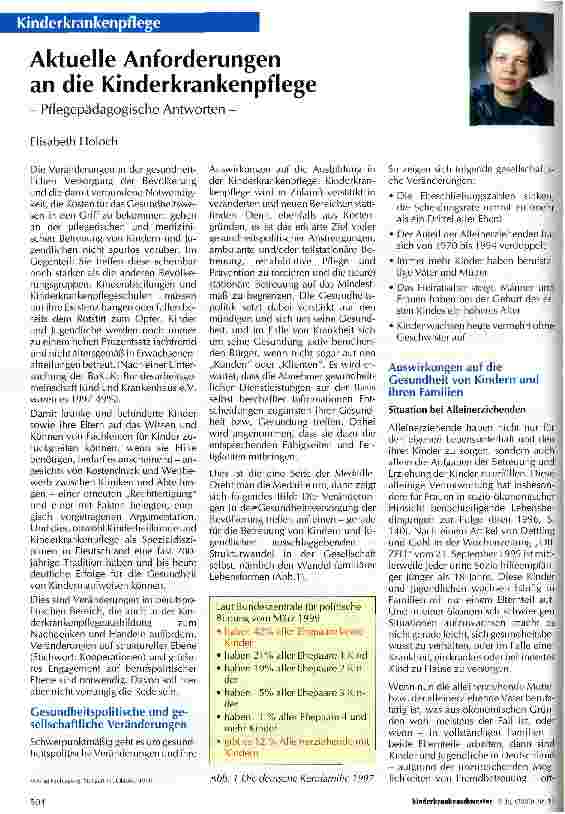 Vorschauseite 1: Aktuelle Anforderungen an die Kinderkrankenpflege - Pflegepädagogische Antworten -