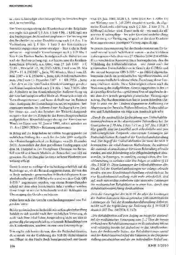 Vorschauseite 4: Zur Abrechnungsfähigkeit von geriatrischen frührehabilitativen Komplexbehandlungen bei Krankenhäusern ohne eine geriatrische Abteilung (DRGs B44A u.a., OPS 8-550.*)