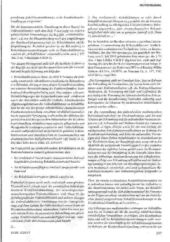 Vorschauseite 5: Zur Abrechnungsfähigkeit von geriatrischen frührehabilitativen Komplexbehandlungen bei Krankenhäusern ohne eine geriatrische Abteilung (DRGs B44A u.a., OPS 8-550.*)
