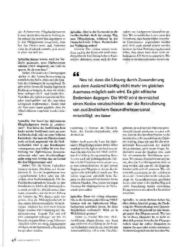 Vorschauseite 4: Viele schätzen die grössere Verantwortung, aber nicht alle