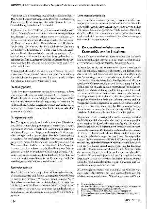 Vorschauseite 2: „Healthcare Compliance und Zusammenarbeit mit Krankenhäusern - zwischen Kooperation und Korruption