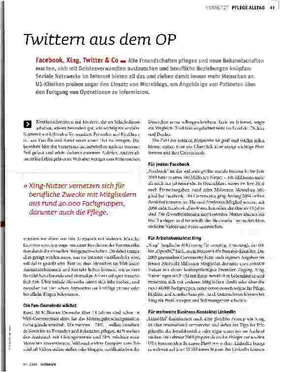 Vorschauseite 2: Twittern aus dem OP